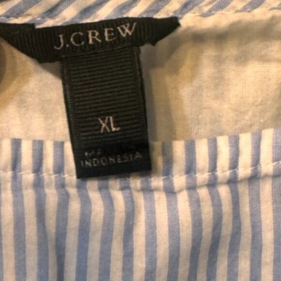 J. Crew Cotton Blue and White striped mini sundress-Size XL - Picture 6 of 10